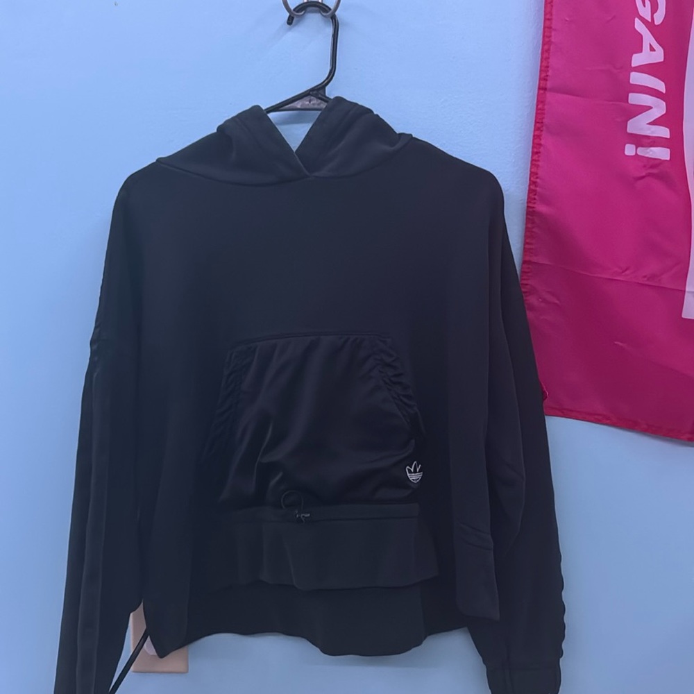 Black Cropped Adidas Hoodie